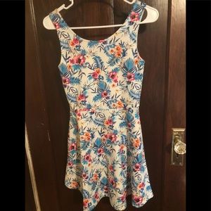 Multi Colored Floral Jersey Dress